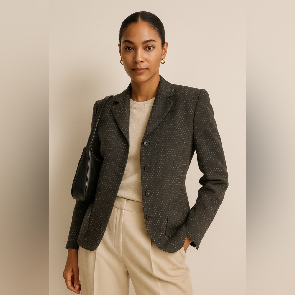 Ann Taylor polka Dot Textured Blazer
